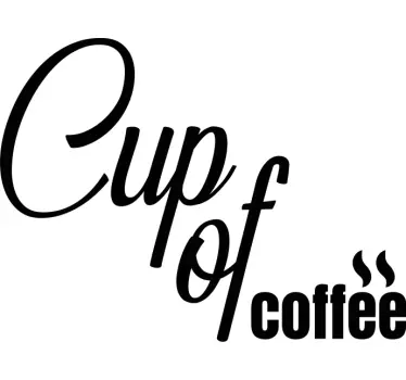 Sticker Citation Tasse de café style minimaliste - TenStickers