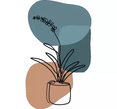 Sticker fleurs et plantes arrangement floral abstrait - TenStickers