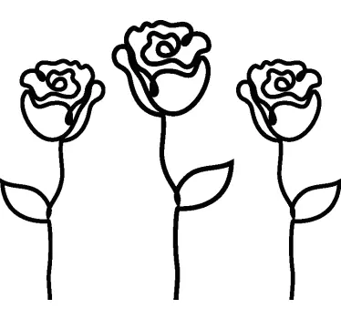 Sticker fleur croquis botanique gracieux - TenStickers