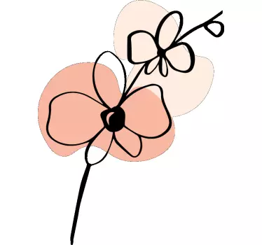 Sticker fleur composition florale abstraite - TenStickers