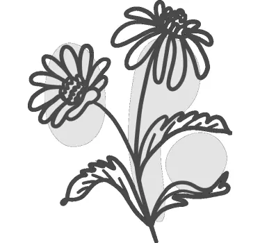 Sticker fleurs et plantes design floral élégant - TenStickers