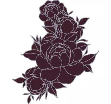 Sticker fleur design en bouquet floral - TenStickers