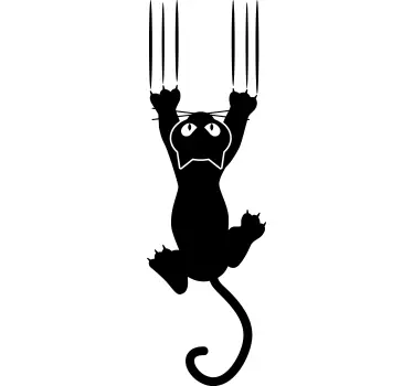 Sticker frigo monochrome drôle animal tombant - TenStickers