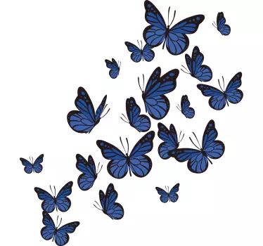 Sticker papillons nuée de papillons - TenStickers