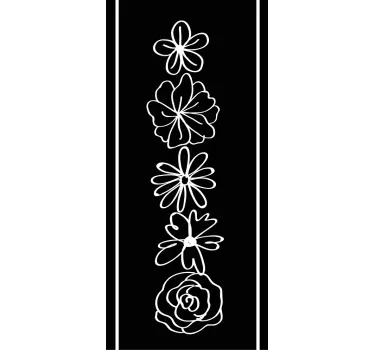Sticker paroi de douche design floral - TenStickers