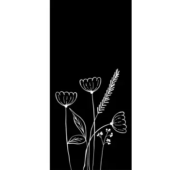 Sticker paroi de douche motif floral - TenStickers