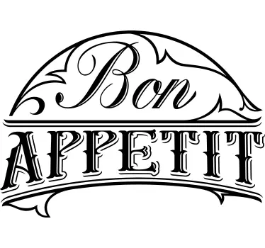 Sticker salle à manger "Bon appétit" - TenStickers