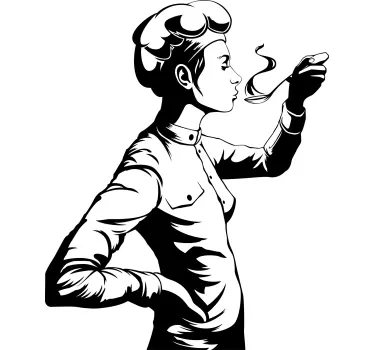 Sticker hôtel figurine artiste culinaire - TenStickers