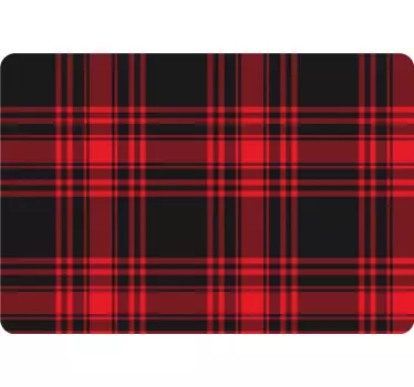 Sticker ordinateur portable texture plaid - TenStickers