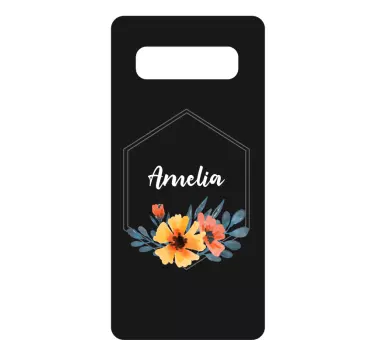 Sticker samsung personnalisation florale - TenStickers