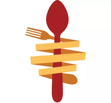 Sticker cuisine cuillère et fourchette - TenStickers