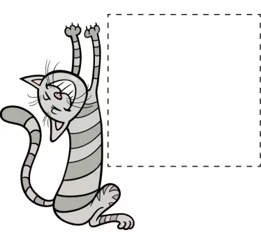 Sticker interrupteur chat gris amusant - TenStickers