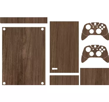 Sticker xbox effet bois foncé - TenStickers