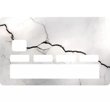 Sticker carte bancaire fond de fissures grises - TenStickers