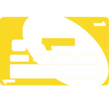 Sticker carte bancaire design carte jaune - TenStickers