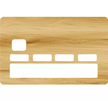 Sticker Carte Bancaire Texture en bois réaliste couleur claire - TenStickers