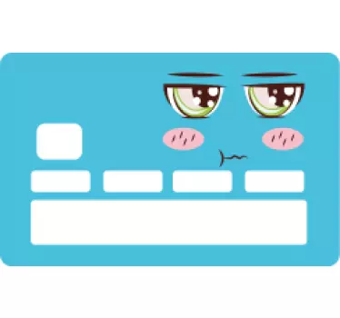 Sticker carte bancaire yeux de dessin animé - TenStickers