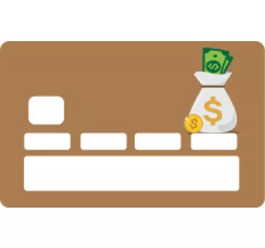 Sticker carte bancaire illustration de la pochette à monnaie - TenStickers