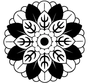 Autocollant mural mandala floral - TenStickers