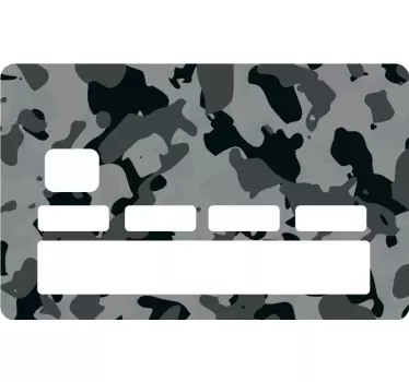 Sticker carte bancaire camouflage gris - TenStickers