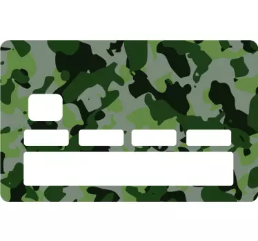 Sticker carte bancaire camouflage vert - TenStickers