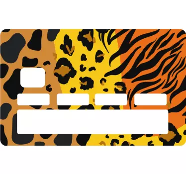 Sticker carte bancaire peau d'animal sauvage - TenStickers