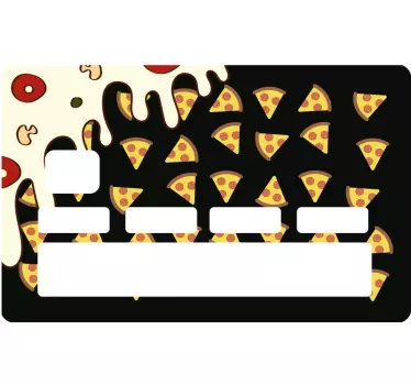 Sticker carte bancaire portions de pizzas - TenStickers