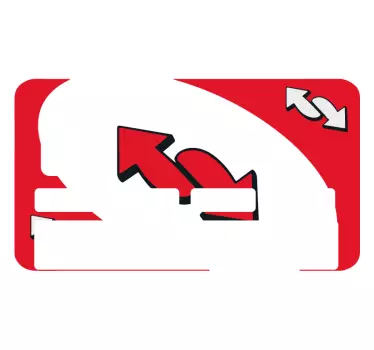Sticker carte bancaire Uno carte rouge - TenStickers