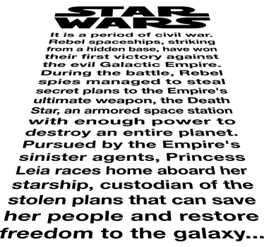 Sticker film texte Star Wars - TenStickers