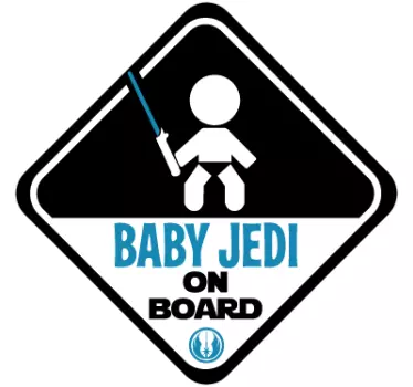 Autocollant bébé à bord Baby Jedi - TenStickers