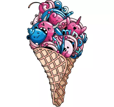 Autocollant Urbain Joli graffiti de glace - TenStickers
