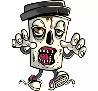 Autocollant Urbain Personnage de graffiti zombie café - TenStickers