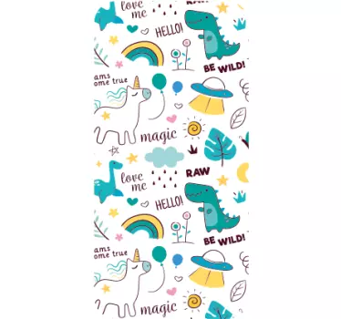 Sticker samsung créatures fantastiques ludiques - TenStickers