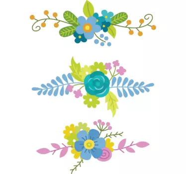 Autocollant mural bouquets hivernaux - TenStickers