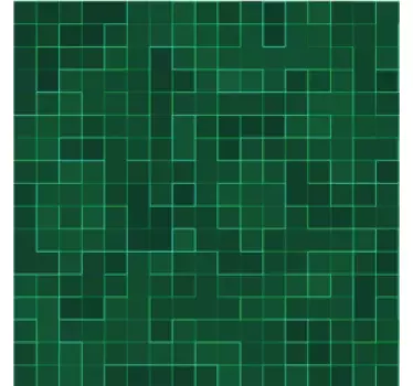 Sticker carrelage petits carreaux mosaïque verte - TenStickers