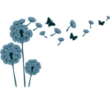 Sticker fleurs et plantes sentier de papillons floraux - TenStickers