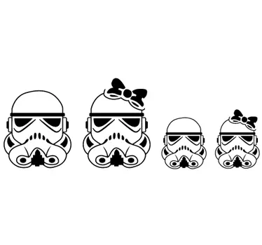 Sticker voiture famille Stormtroopers - TenStickers