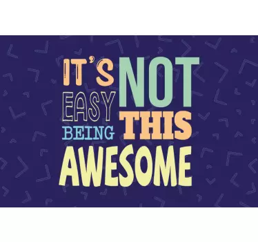 Sticker PC N'est pas facile d'être génial citation drôle - TenStickers