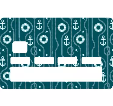 Sticker carte bancaire ancres et cercles - TenStickers