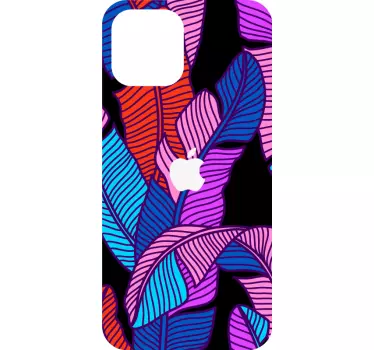 Autocollant iPhone motif floral flashy - TenStickers