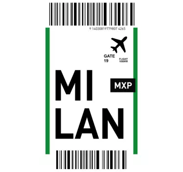 Sticker samsung conception des billets de milan - TenStickers