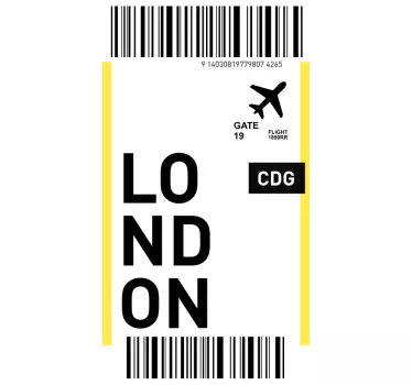 Sticker samsung billet d'avion pour londres - TenStickers