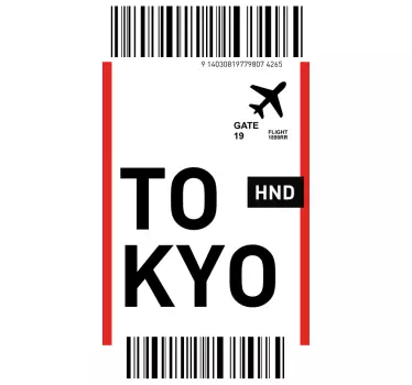 Sticker samsung billet d'avion pour tokyo - TenStickers