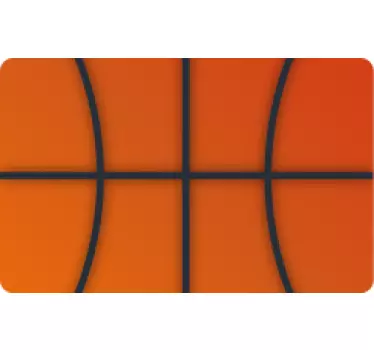 Sticker Carte Bancaire Texture réaliste de basket-ball orange - TenStickers