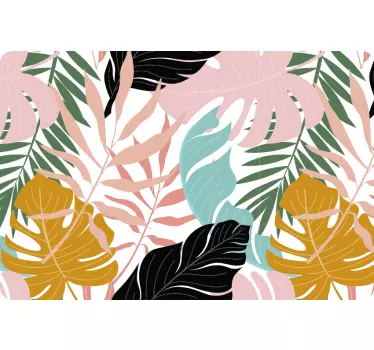 Sticker ordinateur portable fleurs abstrait coloré - TenStickers