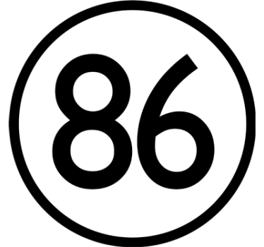 Sticker moto personnalisé numéro rond blanc et noir - TenStickers