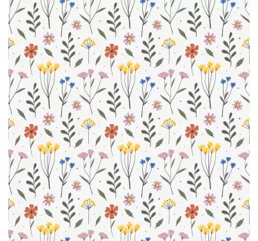 Sticker Meuble fleurs multicolores de jardin - TenStickers