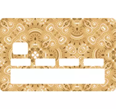 Sticker Carte Bancaire sticker ornemental beige vintage - TenStickers