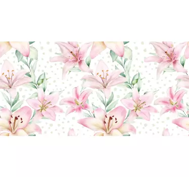 Sticker fleur motifs de lys élégants - TenStickers