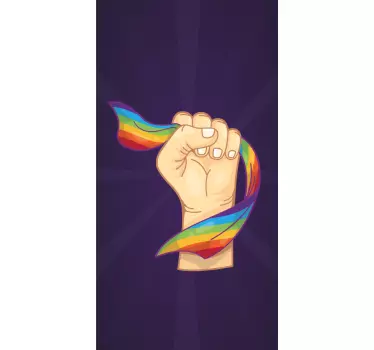 Sticker samsung poing avec arc-en-ciel - TenStickers